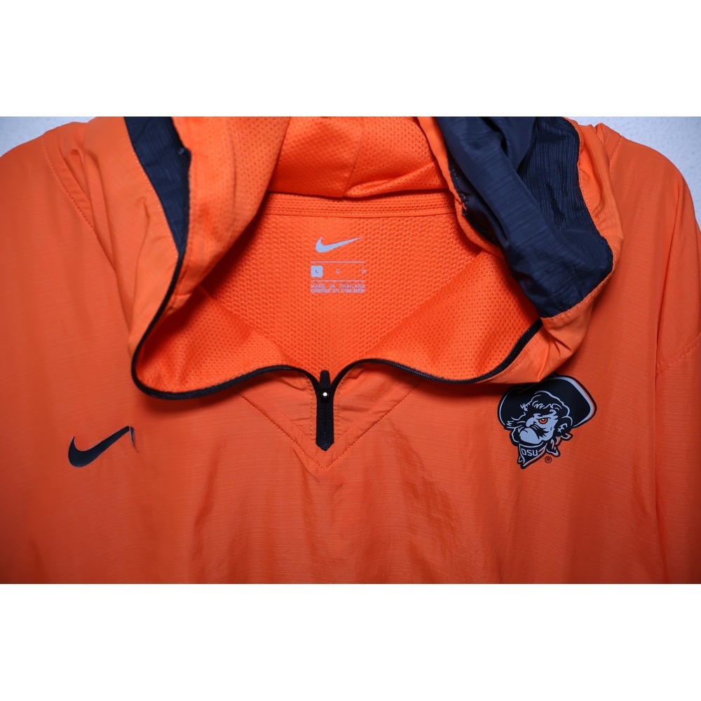 Nike Oklahoma State Cowboys Windbreaker Jacket Mens Large Orange Pistol Pete OSU